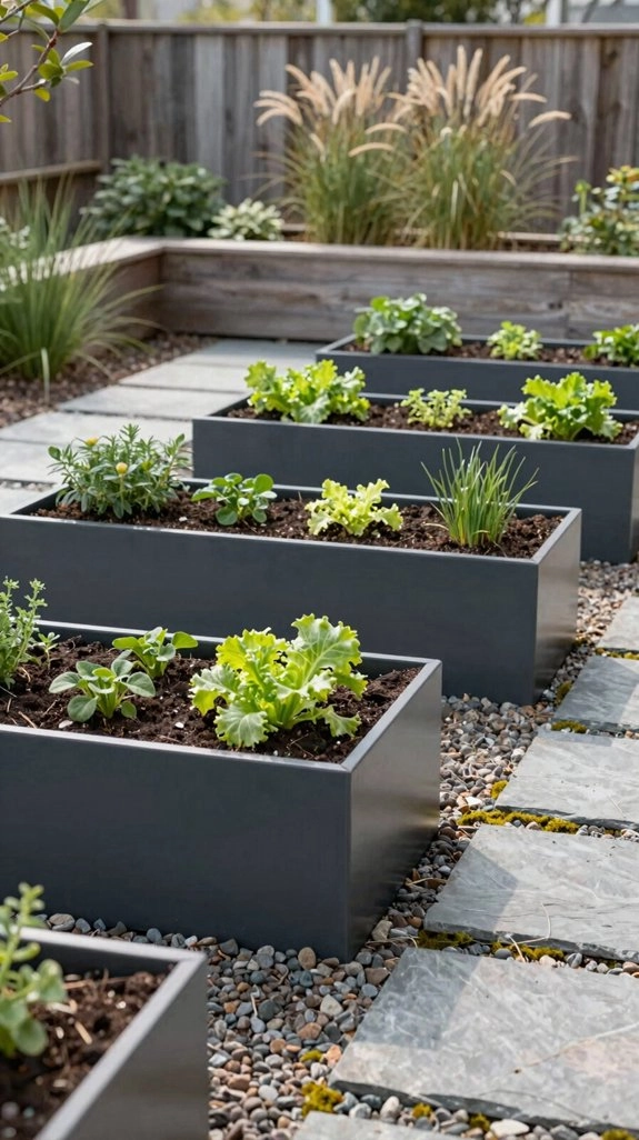 powder coated non galvanized raised beds