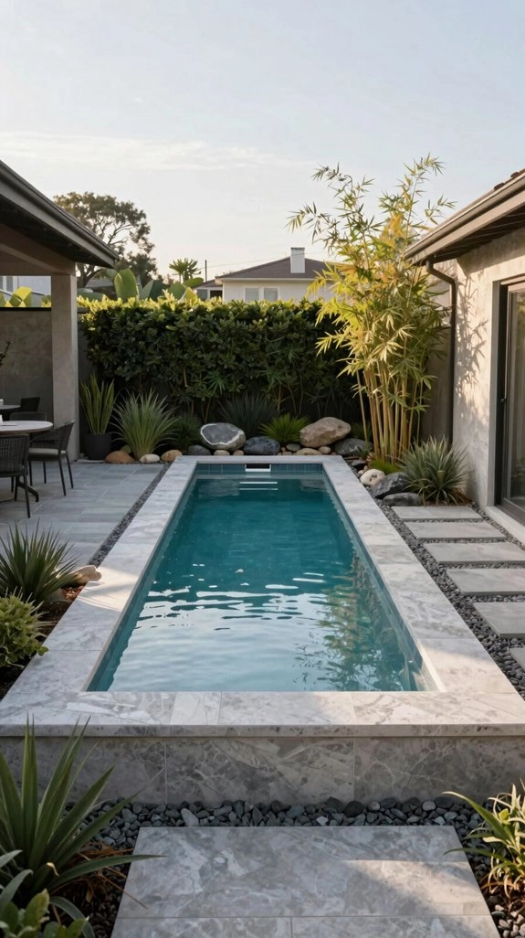 private resort style lap pool