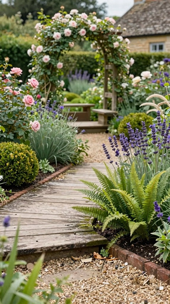 raised slip resistant garden walkways