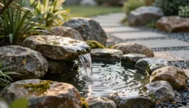 relaxing backyard water features