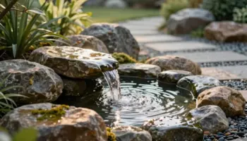 relaxing backyard water features