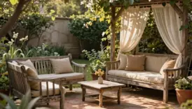 relaxing outdoor garden seating