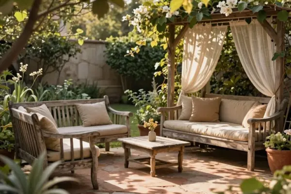 relaxing outdoor garden seating