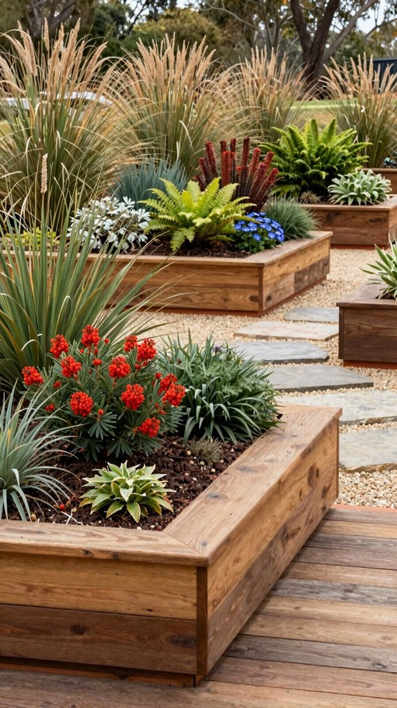 rot resistant timber raised bed