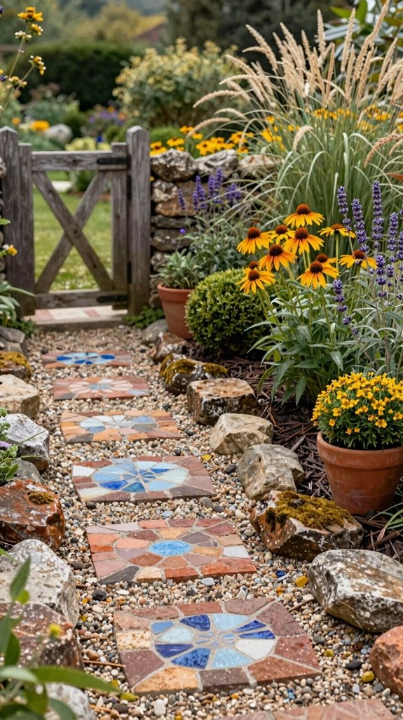rustic garden stepping stone