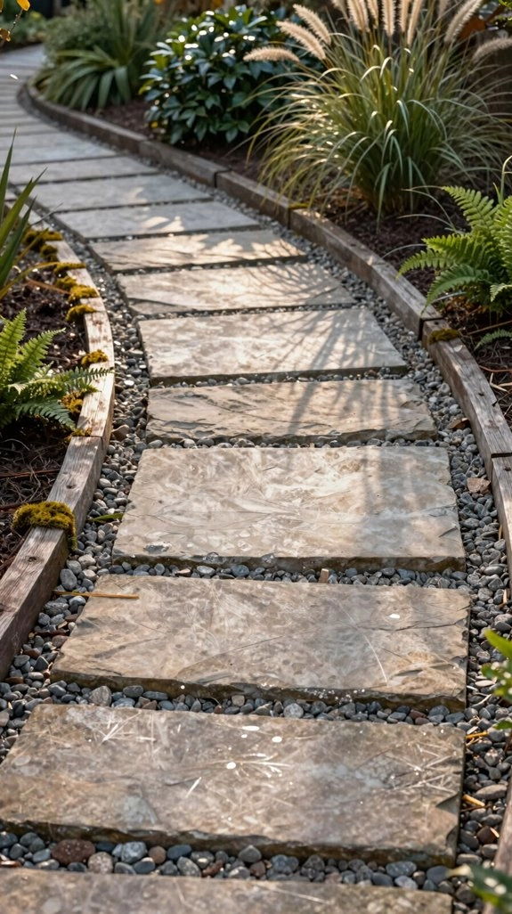 rustic natural flagstone path
