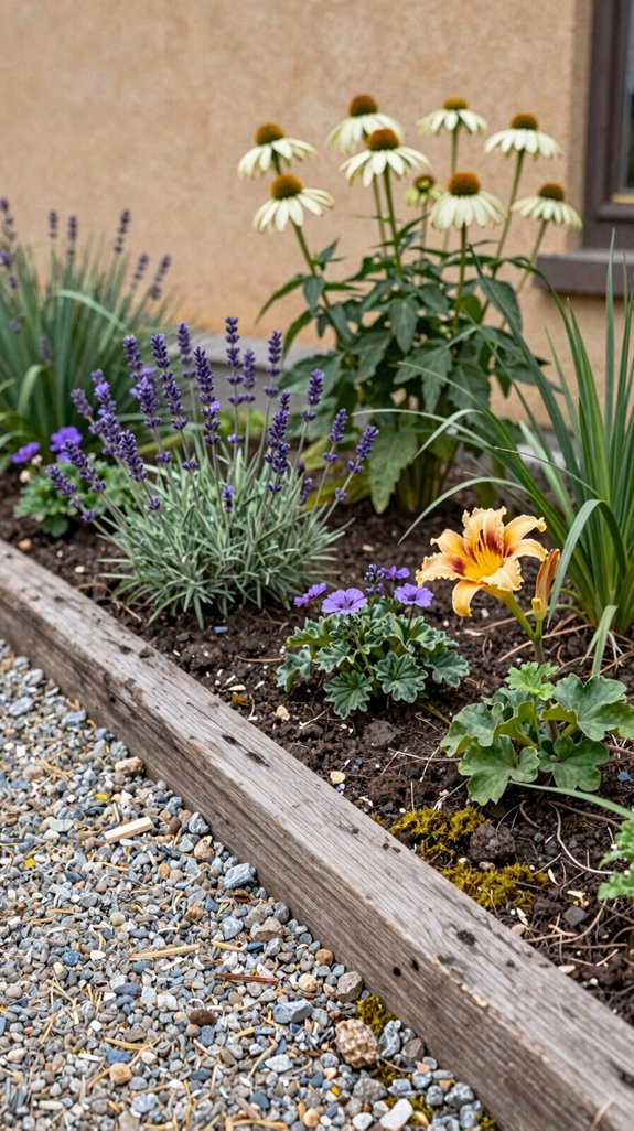 rustic pine mulch wood edges