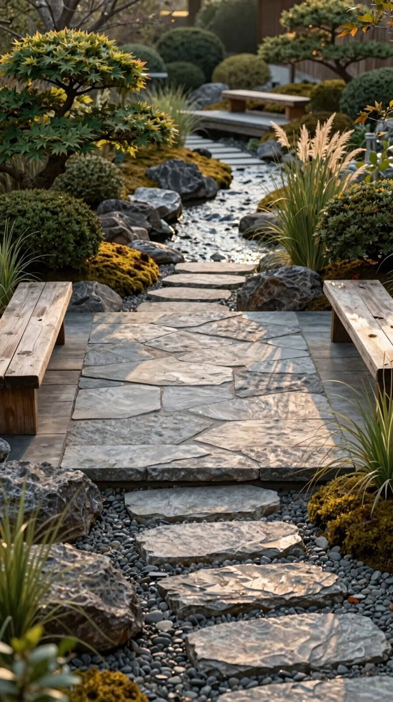 rustic slip resistant flagstone patio