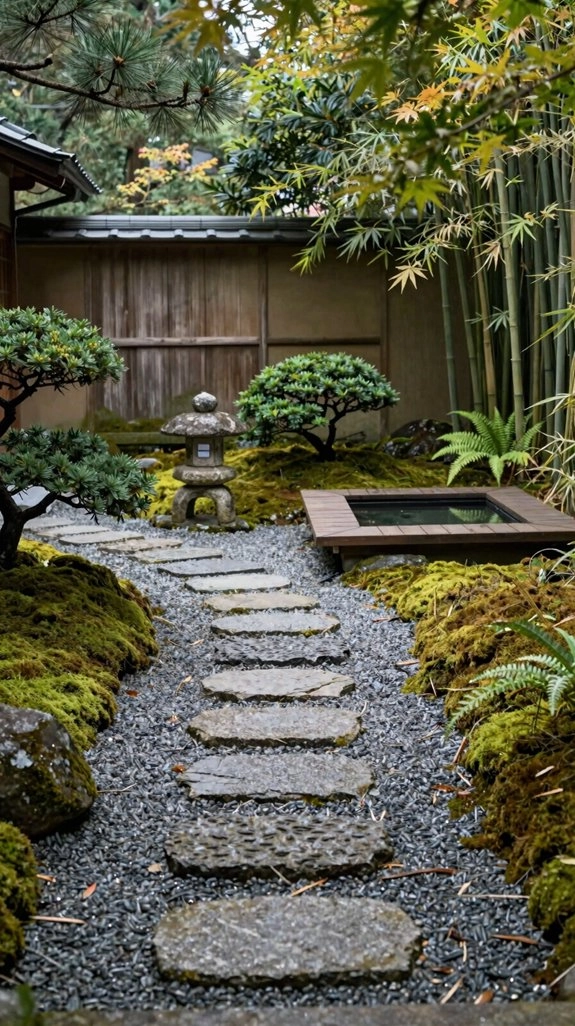 serene japanese stone pathway