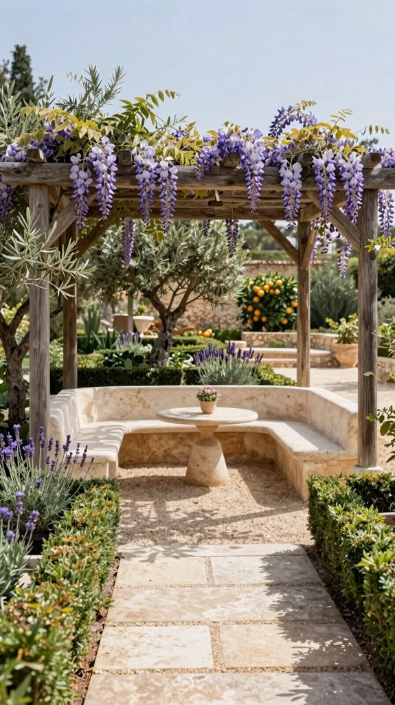 shaded pergola lounge retreat