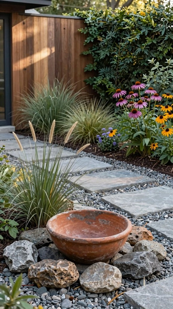 shallow basin for pollinators