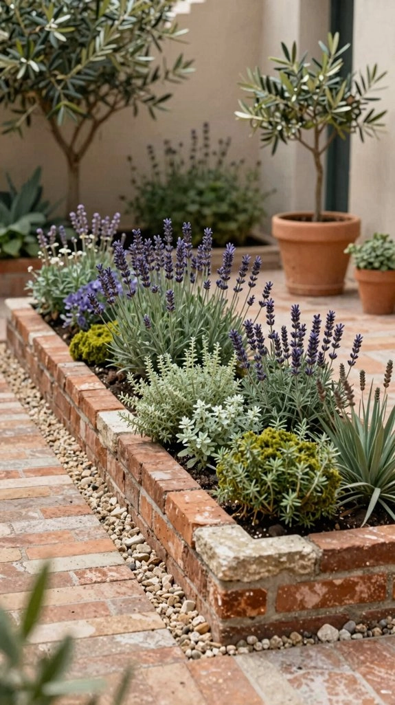 slim two sided herb beds