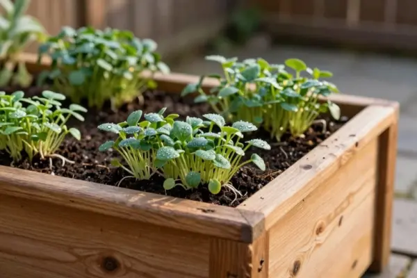 small backyard raised garden bed