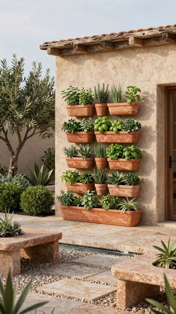 small kitchen vertical herb wall