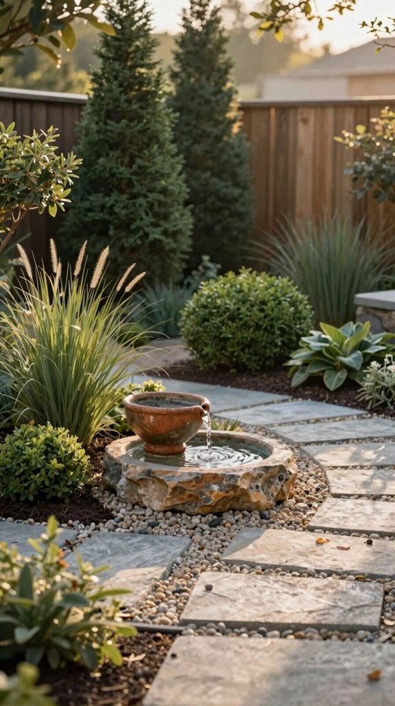 small patio ceramic fountain