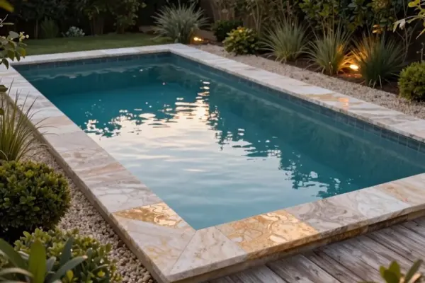 small pool landscaping finishing