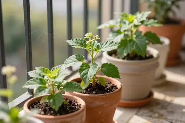small potted plants patio brightener