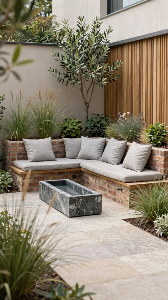 small yard corner privacy nook
