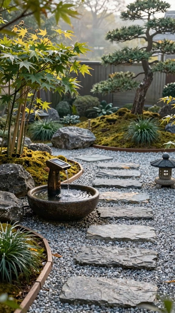 solar powered garden water fountain