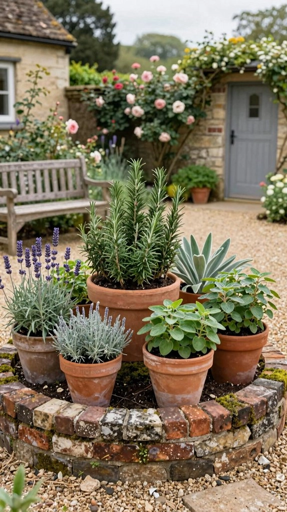 space saving spiral herb bed