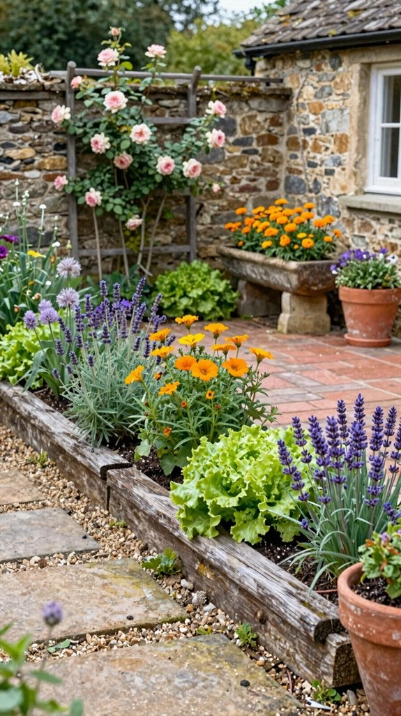 sun loving edible flower border