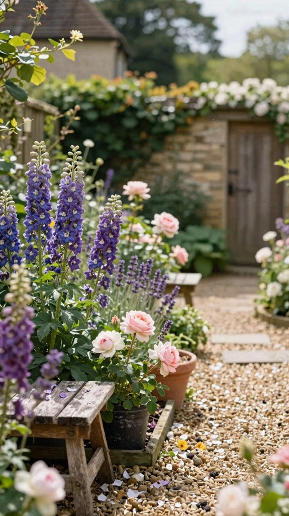 tall dramatic delphinium spikes