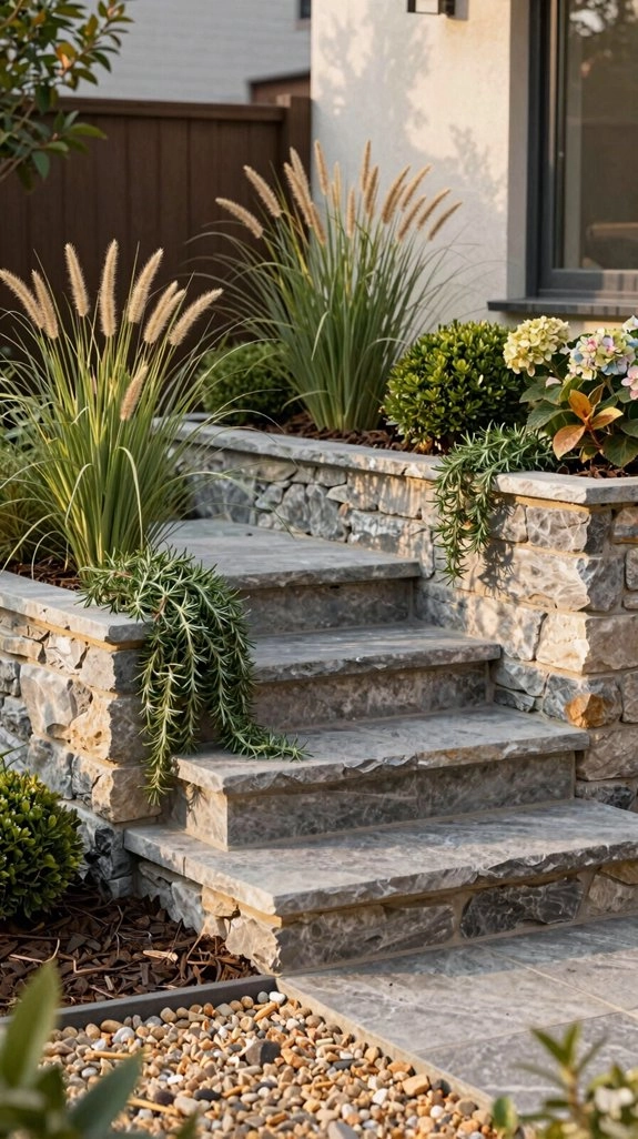 tiered planters save space