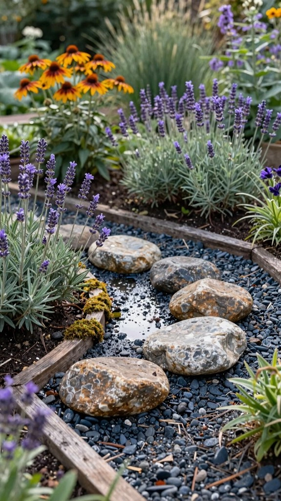 tiny bee friendly stone path