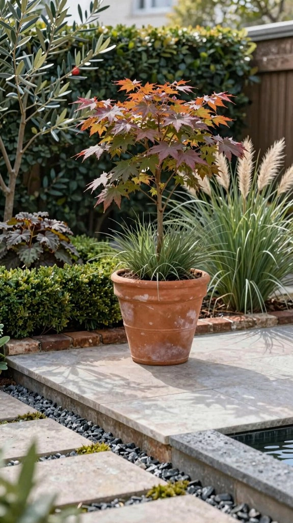 tiny patio calm minimal layout