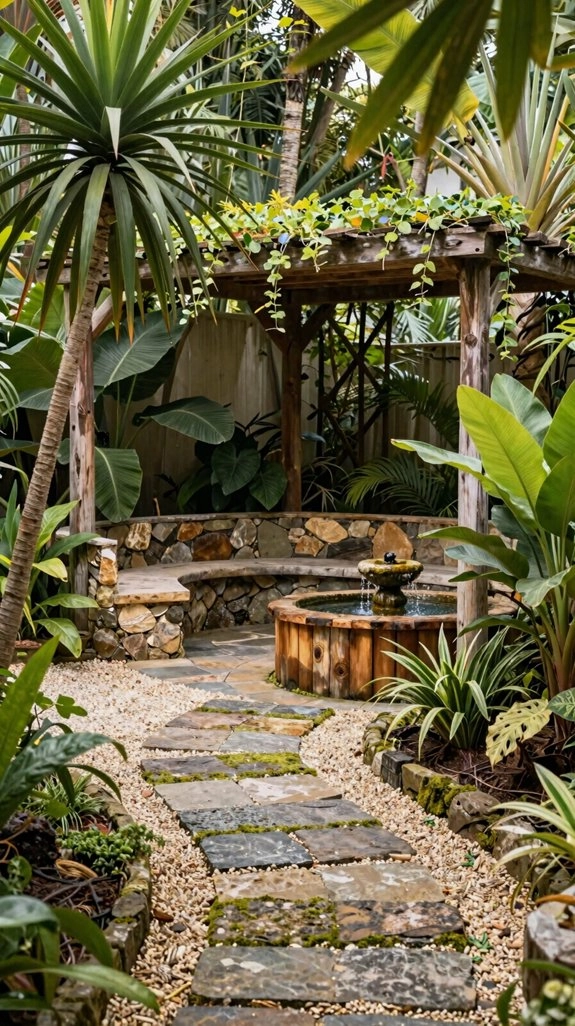tropical stone timber retreat
