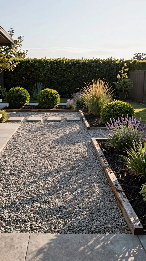 uniform 40mm gravel depth