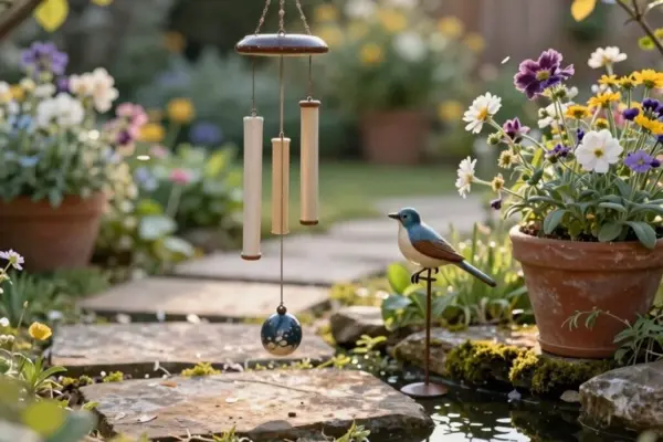 unique backyard garden art ideas