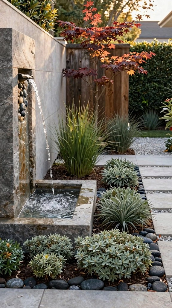 vertical wall water feature