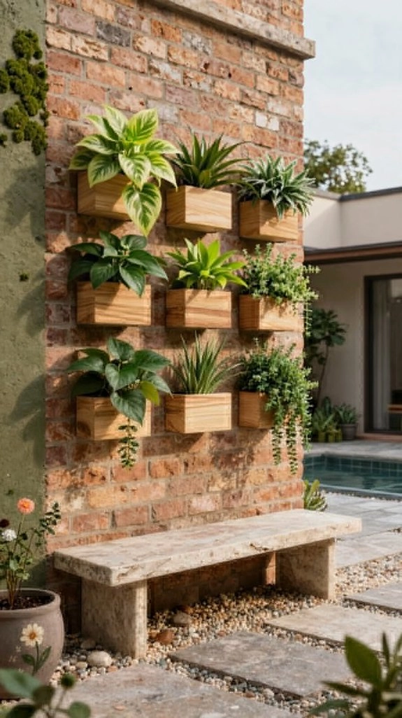 wall mounted trellis greenery panel