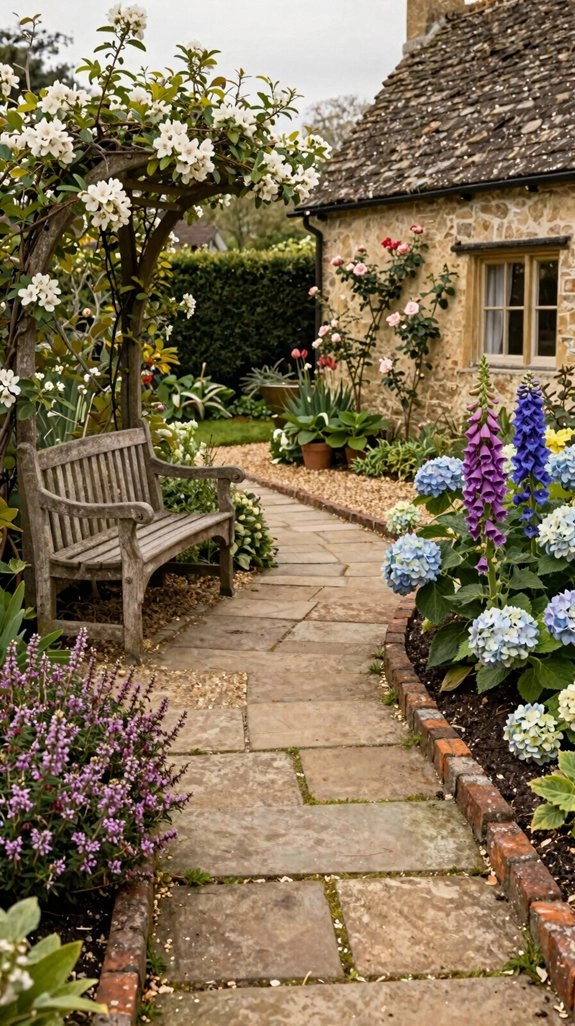 wandering flagstone garden trails