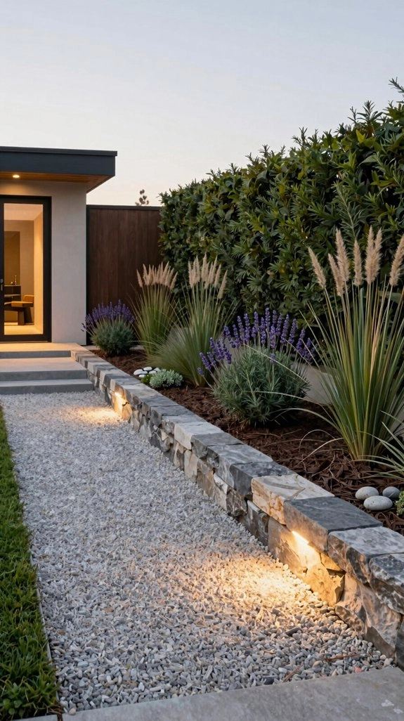 warm layered landscape lighting