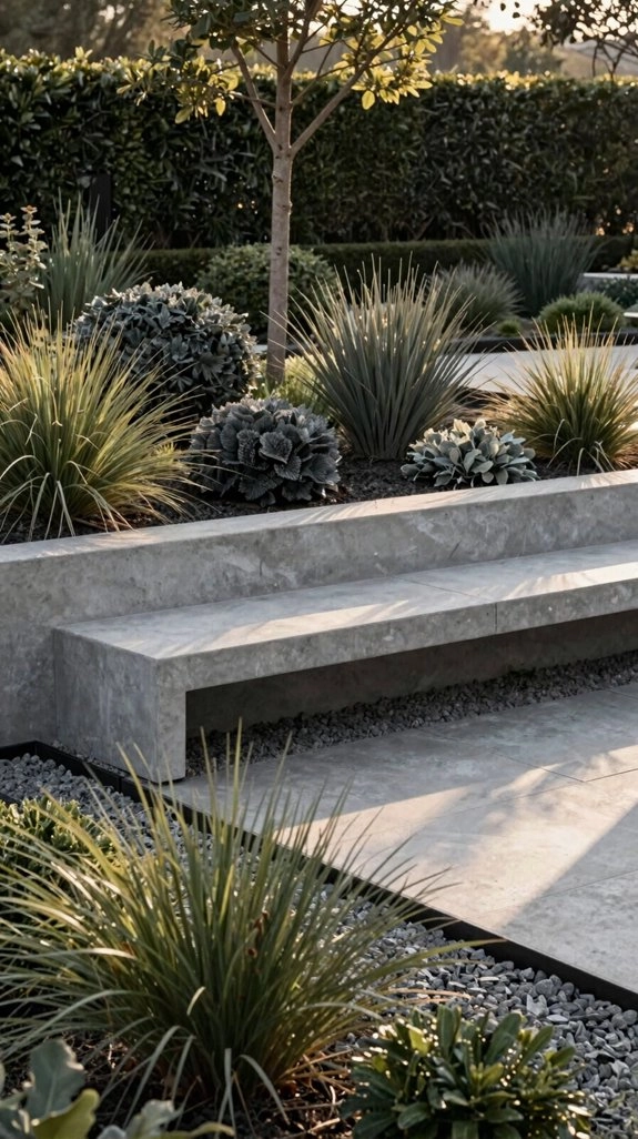 weatherproof modern built in bench