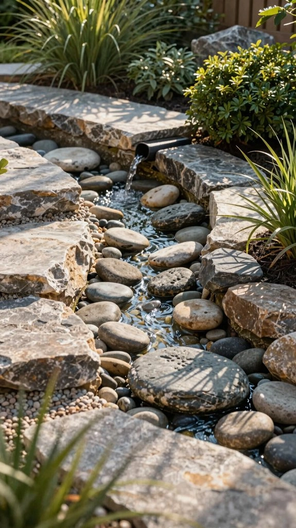 weatherproof stone for hidden spillway