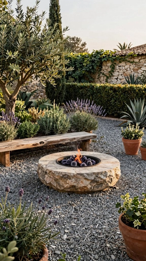 weed suppressing gravel fire pit
