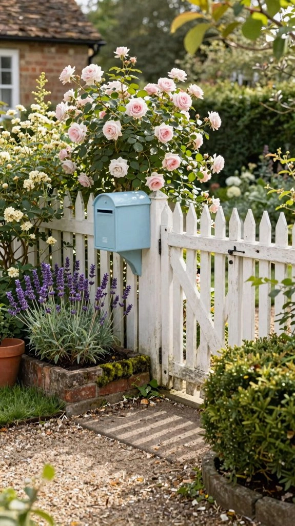 white picket fence mailbox charm