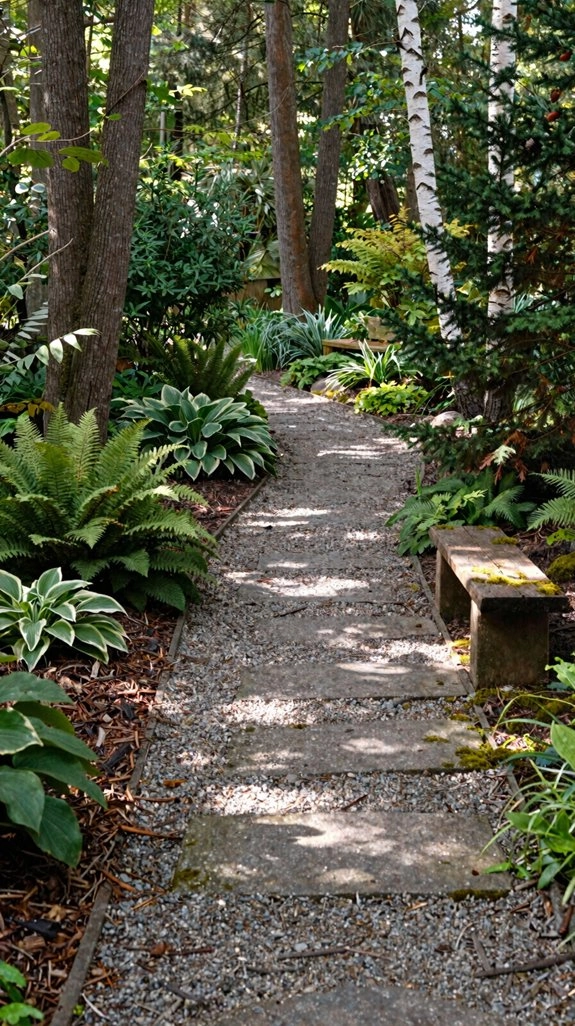 woodland path mulch maintenance