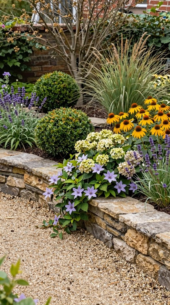 year round colorful garden accents