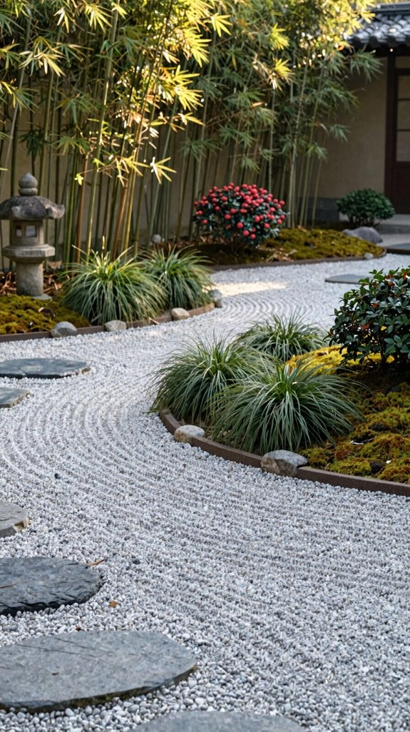 zen gravel path retreat