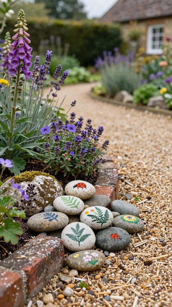 budget painted rock garden