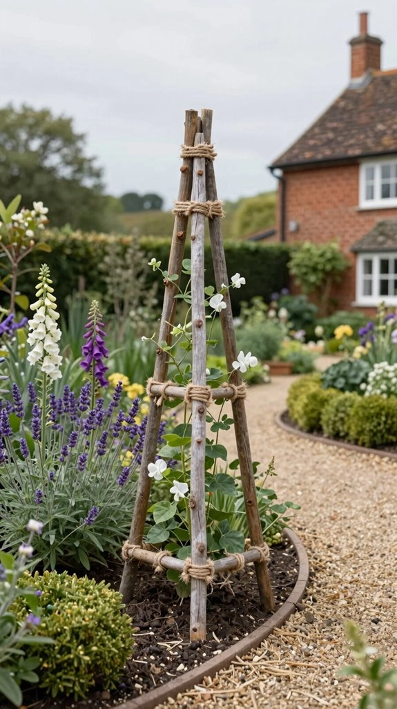 diy climbing plant obelisk frame