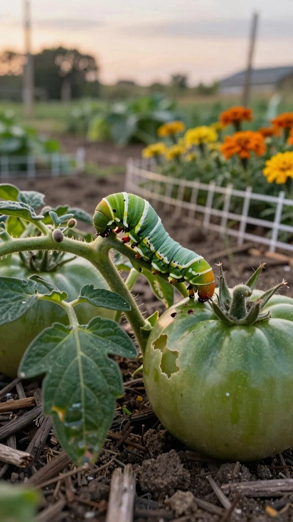 late may hornworm feeding