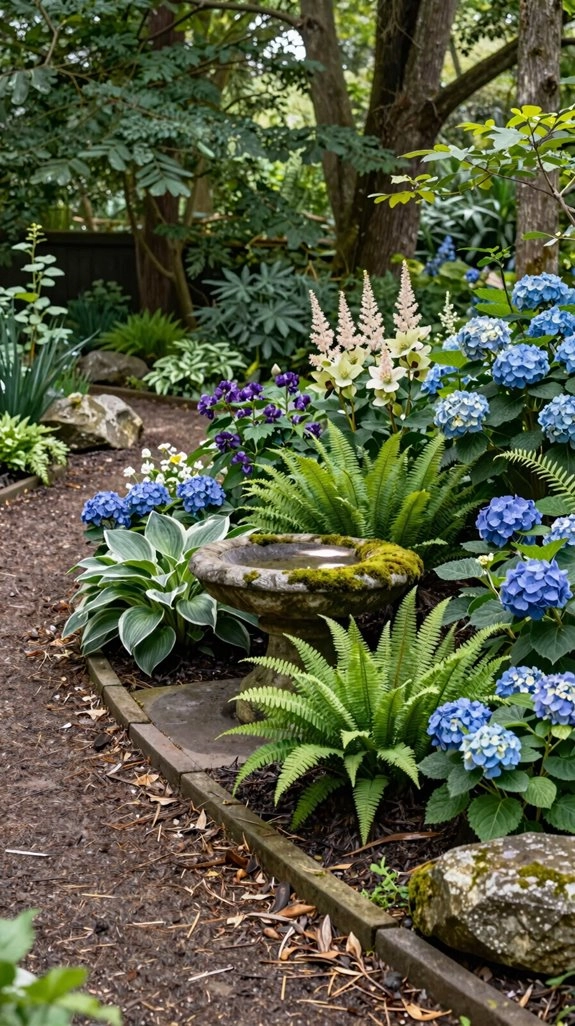 layered shade garden design