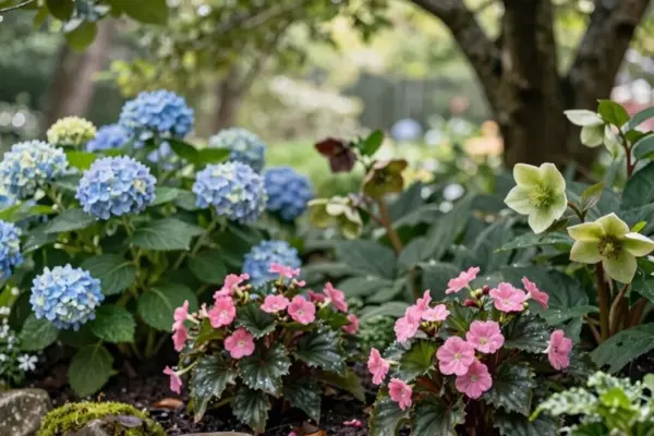 shade loving flowers bloom yearlong