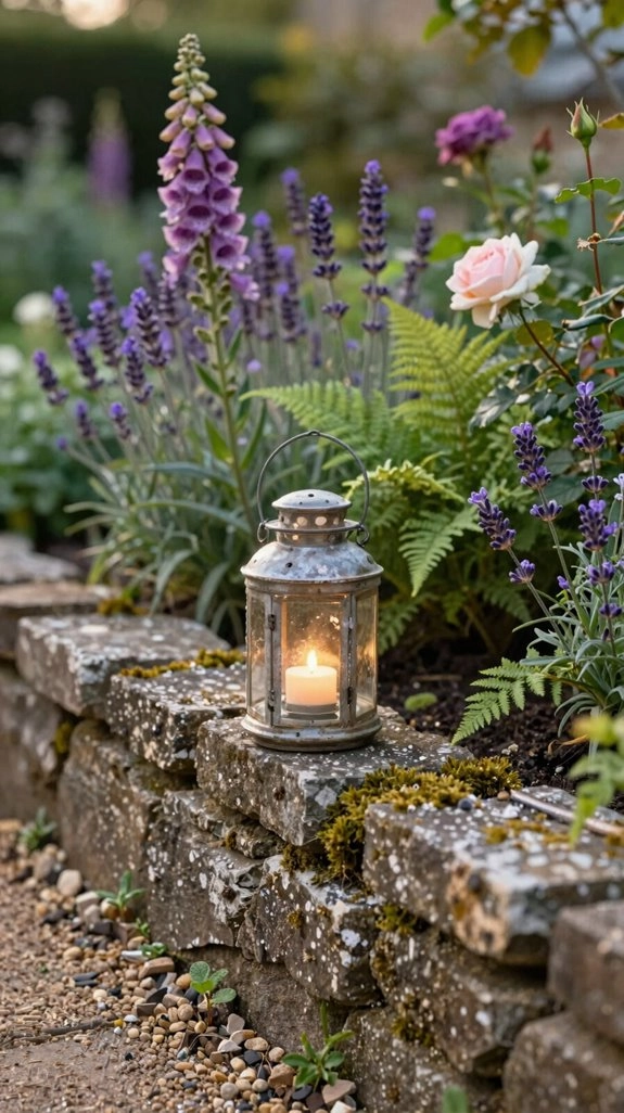 solar warm white garden lanterns