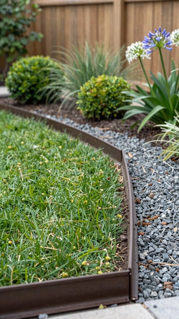 straight level edging installation